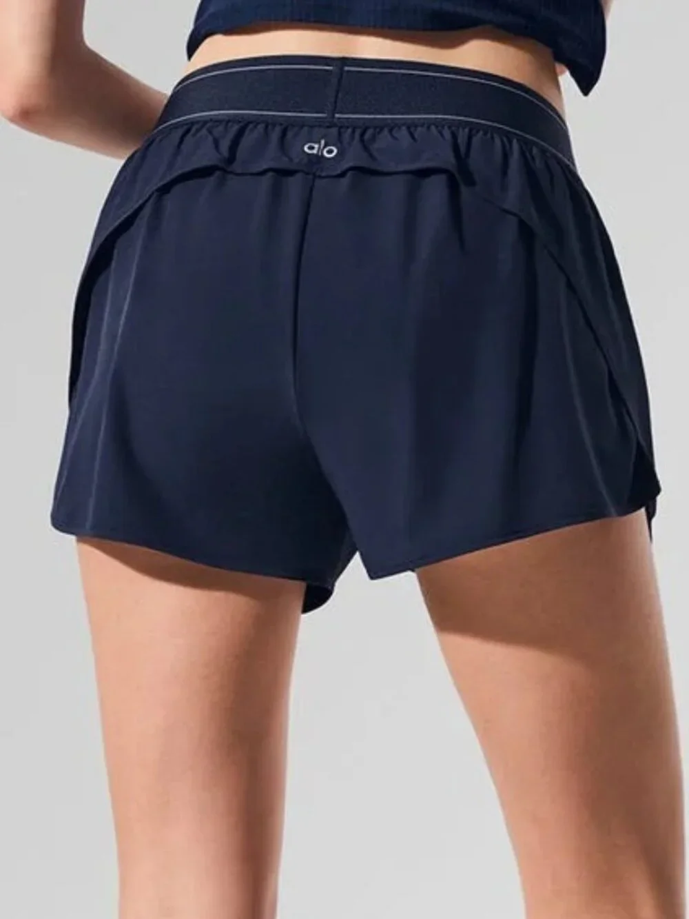 (NWT) 🏃 Alo Yoga Match Point Short Navy Blue Tennis Shorts Athletic Activewear - Picture 10 of 10